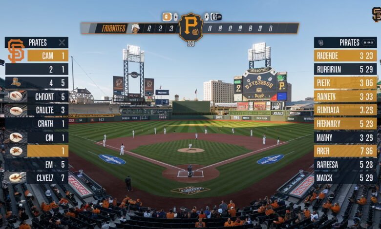 San Francisco Giants vs Pittsburgh Pirates Match Player Stats