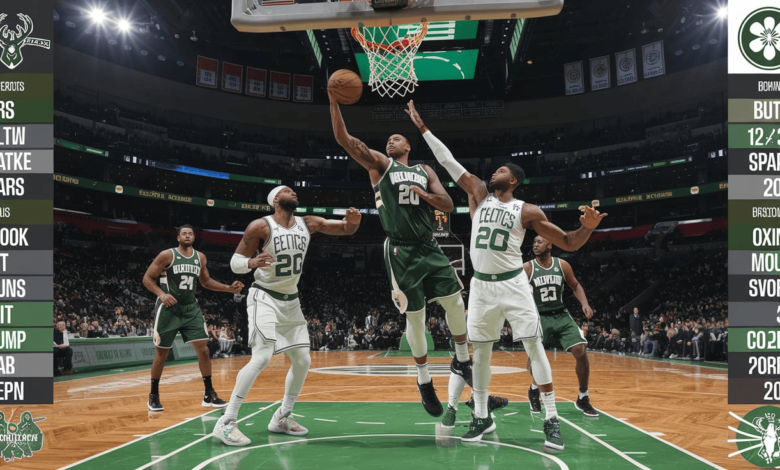 milwaukee bucks vs boston celtics match player stats